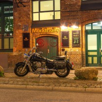 Harley Davidson in der Hamburger Speicherstadt