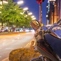 Harley Davidson in der Hamburger Speicherstadt